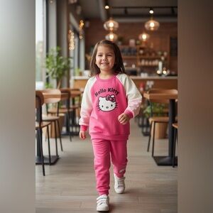 Hello Kitty Pink and White Kids Matching Set
